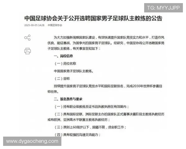 足协加速全球选帅进程国足新任主教练或将在八月底九月初正式揭晓